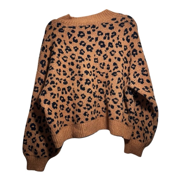 EUC OLD NAVY Orange Leopard Print Sweater - XXL - Picture 2 of 4